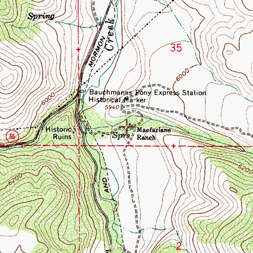 Topographic Map of Macfarlane Ranch, UT