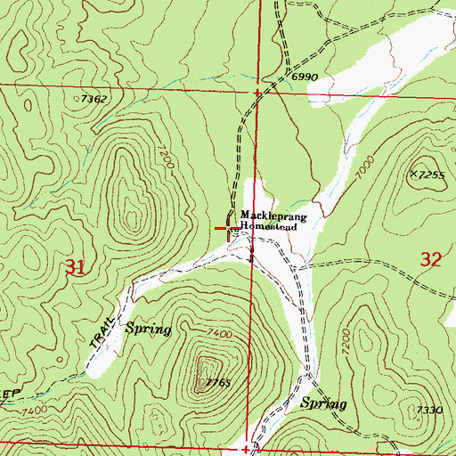 Topographic Map of Mackleprang Homestead, UT