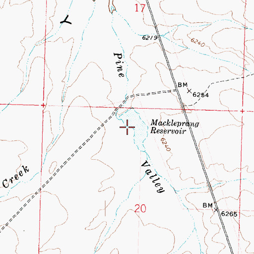 Topographic Map of Mackleprang Reservoir, UT