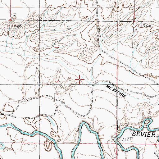 Topographic Map of Macks Ditch, UT