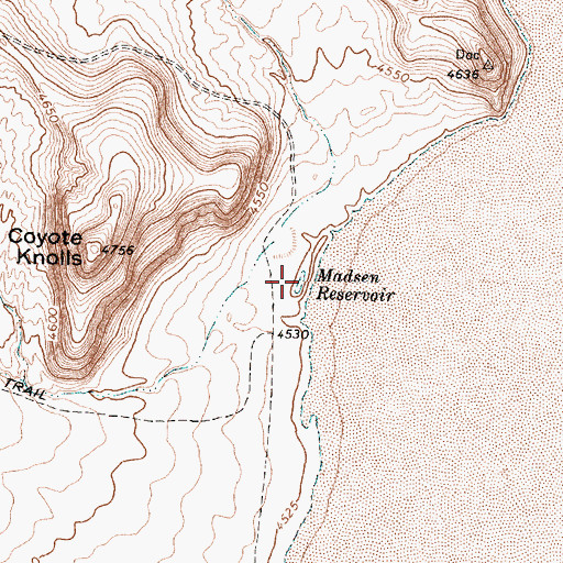 Topographic Map of Madsen Reservoir, UT