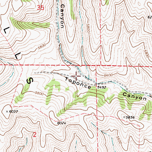 Topographic Map of Magpie Canyon, UT