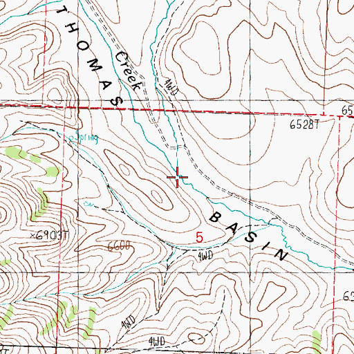 Topographic Map of Mahogany Creek, UT