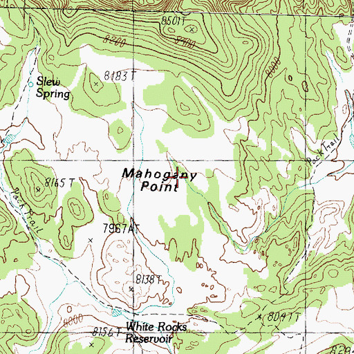 Topographic Map of Mahogany Point, UT