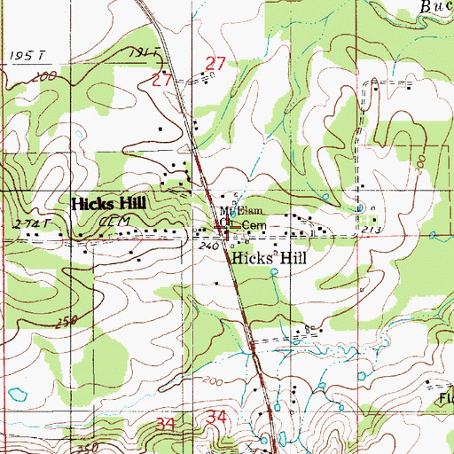 Topographic Map of Mount Elam Church, AL
