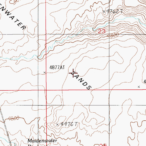 Topographic Map of Maidenwater Sands, UT