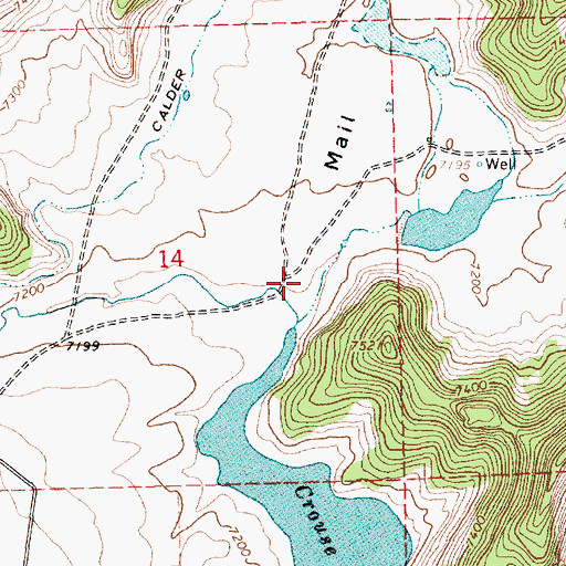 Topographic Map of Mail Draw, UT