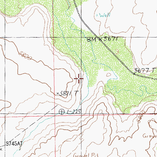 Topographic Map of Mail Station Wash, UT