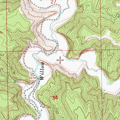 Topographic Map of Main Canyon, UT