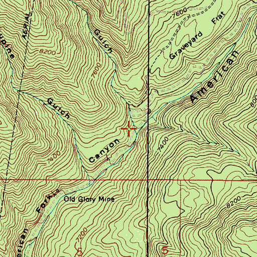 Topographic Map of Major Evans Gulch, UT