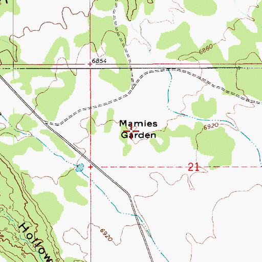 Topographic Map of Mamies Garden, UT
