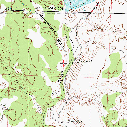 Topographic Map of Manganese Wash, UT