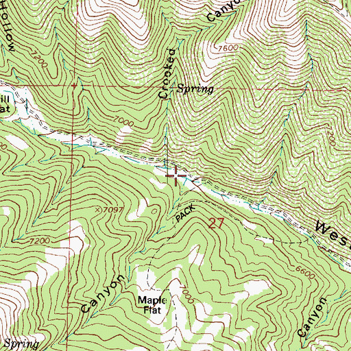 Topographic Map of Maple Canyon, UT