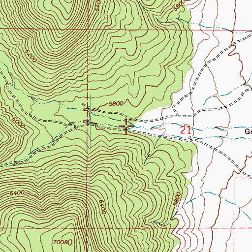 Topographic Map of Maple Canyon, UT