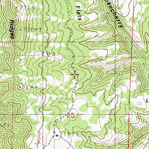 Topographic Map of Maple Flats, UT