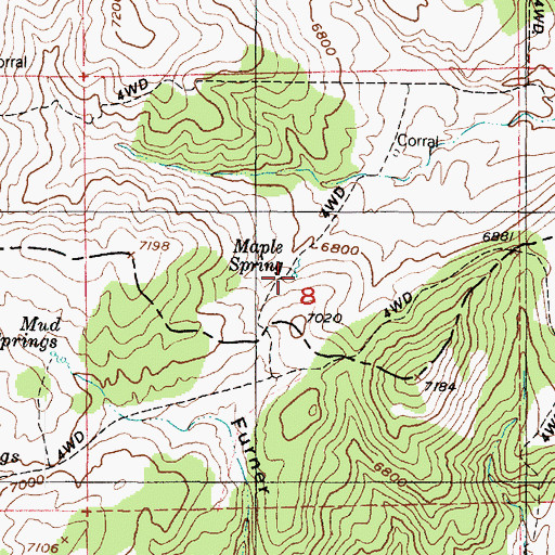 Topographic Map of Maple Spring, UT