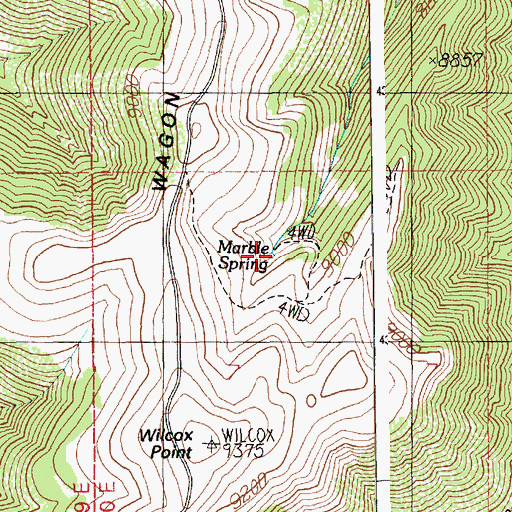 Topographic Map of Marble Spring, UT