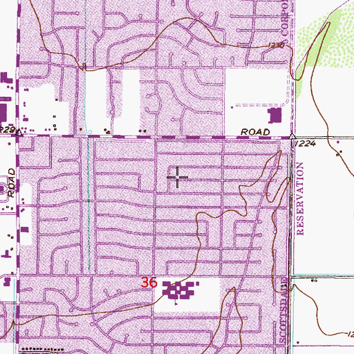 Topographic Map of Canal Scottsdale (historical), AZ
