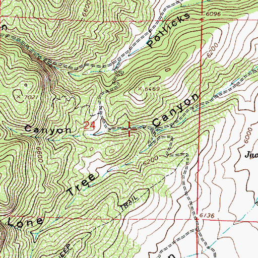 Topographic Map of Mardiths Canyon, UT