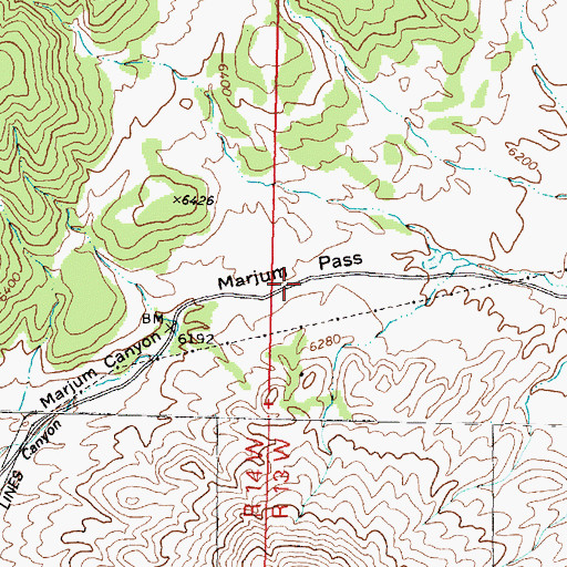 Topographic Map of Marjum Pass, UT
