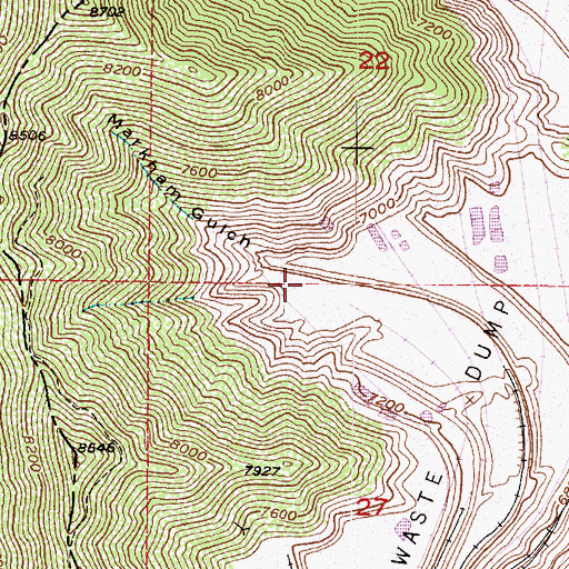 Topographic Map of Markham Gulch, UT