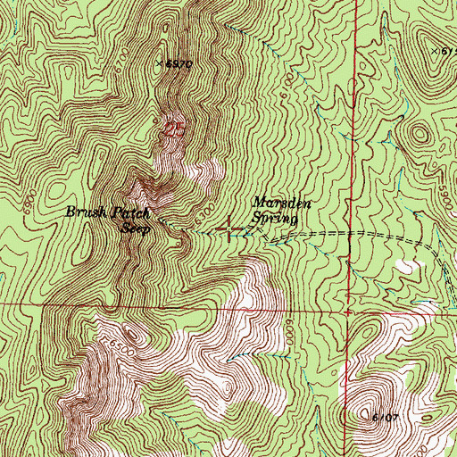 Topographic Map of Marsden Spring, UT