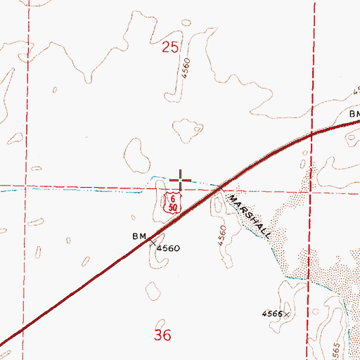 Topographic Map of Marshall Ditch, UT