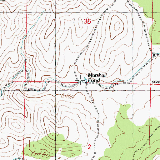 Topographic Map of Marshall Pond, UT