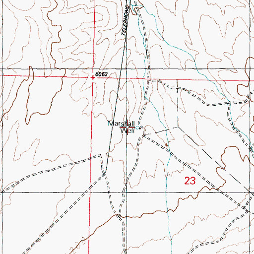 Topographic Map of Marshall Well, UT