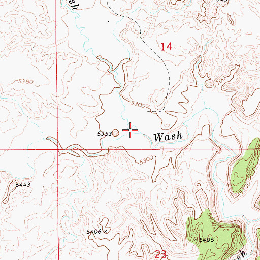 Topographic Map of Marsing Wash, UT