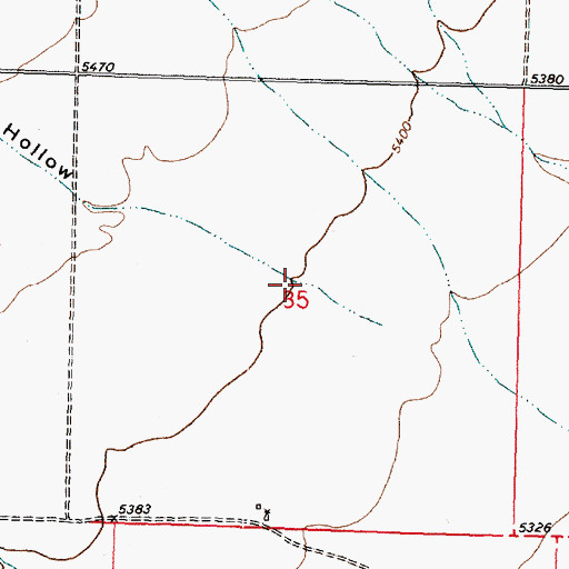 Topographic Map of Marys Hollow, UT