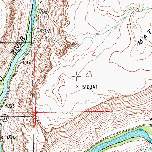 Topographic Map of Mat Martin Point, UT