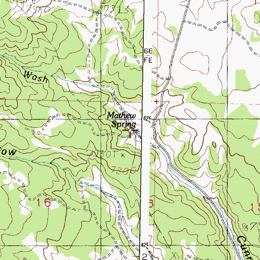 Topographic Map of Mathew Spring, UT