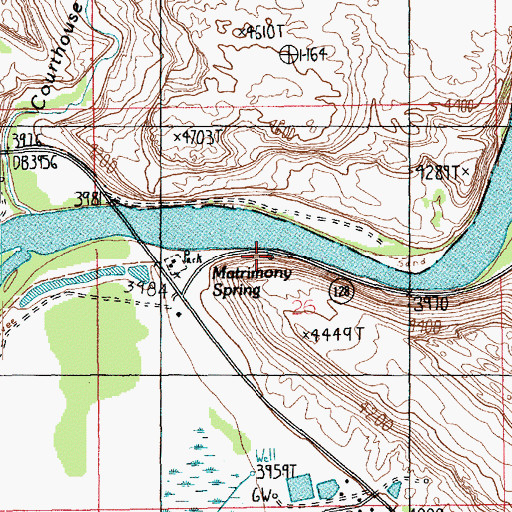Topographic Map of Matrimony Spring, UT