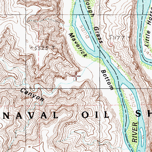 Topographic Map of Maverick Canyon, UT
