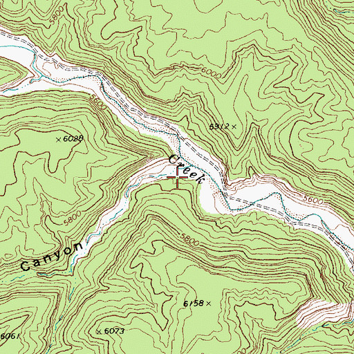 Topographic Map of Maverick Canyon, UT