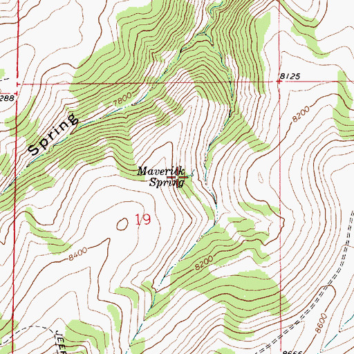 Topographic Map of Maverick Spring, UT