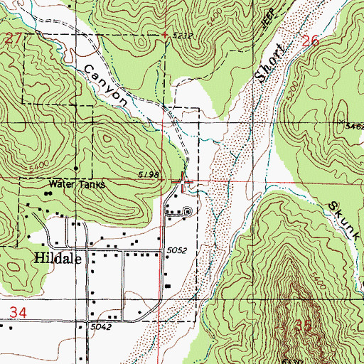 Topographic Map of Maxwell Canyon, UT