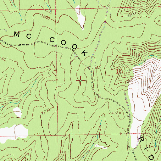 Topographic Map of McCook Ridge, UT