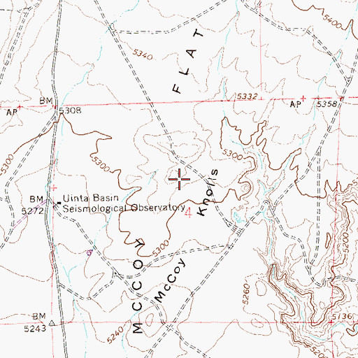 Topographic Map of McCoy Flat, UT