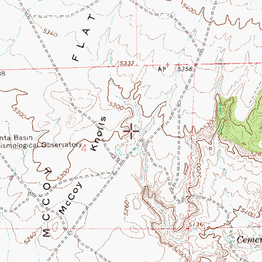 Topographic Map of McCoy Knolls, UT
