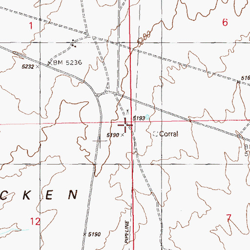 Topographic Map of McCracken Mesa, UT