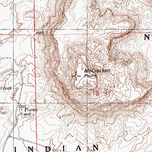 Topographic Map of McCracken Point, UT