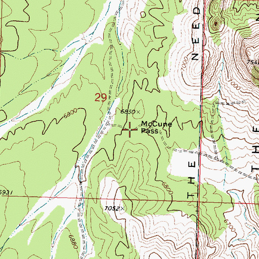 Topographic Map of McCune Pass, UT
