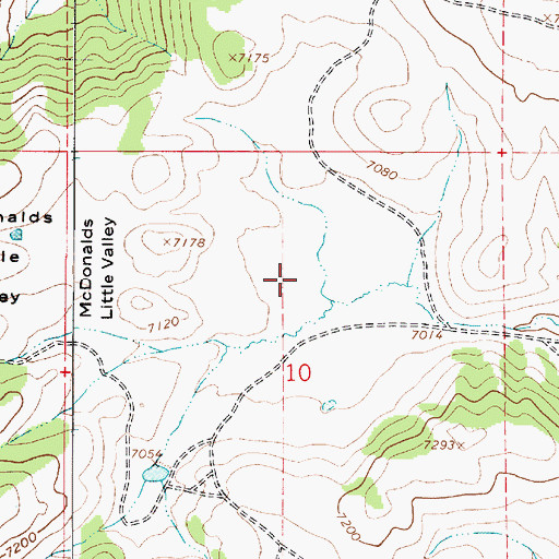Topographic Map of McDonalds Little Valley, UT