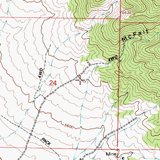 Topographic Map of McFait Canyon, UT
