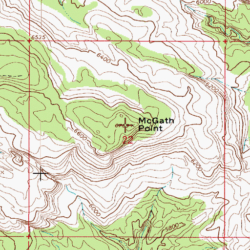 Topographic Map of McGath Point, UT