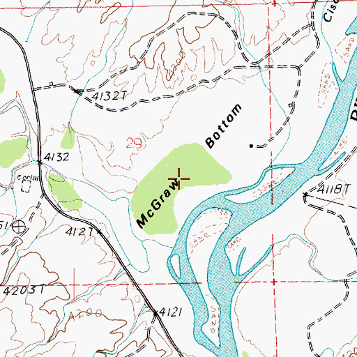 Topographic Map of McGraw Bottom, UT