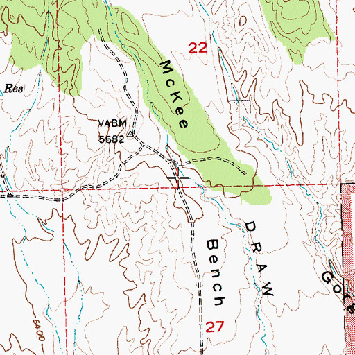 Topographic Map of McKee Bench, UT