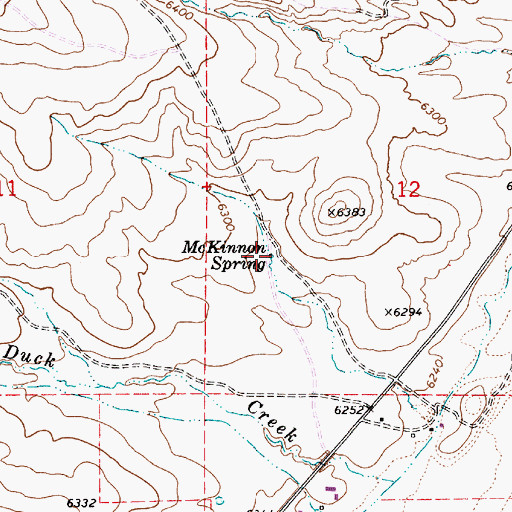 Topographic Map of McKinnon Spring, UT